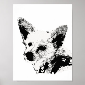 Poster - Chien avec Kerchief