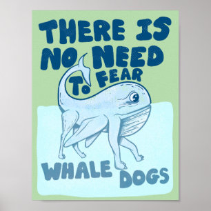 Poster Chien baleine créature drôle