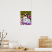 Poster Chien Beagle mignon chiot dans une église de lait, (Cuisine)
