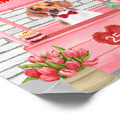 Poster Chien beagle Valentine's Day Kissing Booth (Coin)