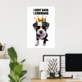 Poster Chien bébé cool avec une phrase drôle en haut (Bureau à domicile)