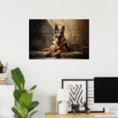 Poster Chien berger allemand (Bureau à domicile)