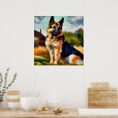 Poster Chien berger allemand (Cuisine)