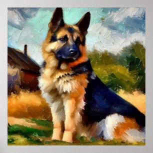 Poster Chien berger allemand