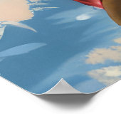 Poster Chien berger allemand équitation moto Noël (Coin)