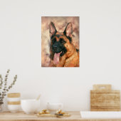 Poster Chien berger allemand - GSD (Cuisine)