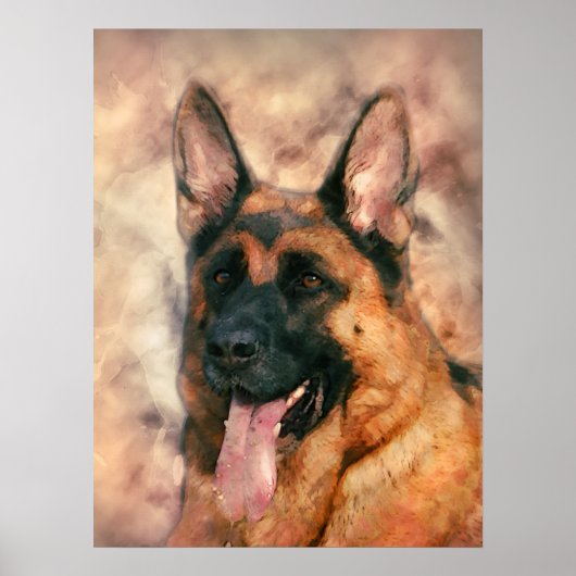 Poster Chien berger allemand - GSD (Devant)