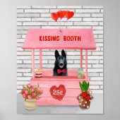 Poster Chien berger allemand Valentine's Day Kissing Boot (Devant)
