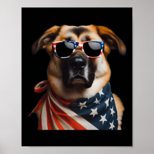 Poster Chien berger anatolien 4 juillet Américain moyen
