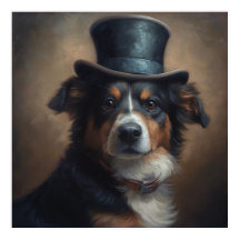 Chien Berger Australien Victorien Chapeau Haut de