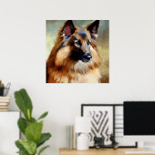 Poster Chien berger belge Tervuren (Bureau à domicile)
