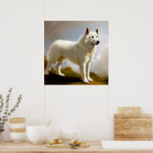 Poster Chien Berger Blanc Suisse (Cuisine)