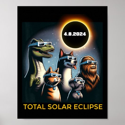 Poster Chien Bigfoot Eclipse Gles Total Solaire Eclipse 2 (Devant)