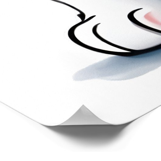 Poster Chien blanc avec pistolet| AI Art (Coin)