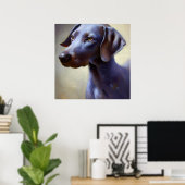 Poster Chien bleu dentelle (Bureau à domicile)