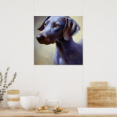 Poster Chien bleu dentelle (Cuisine)