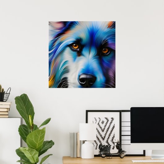 POSTER CHIEN BLUE TERRIER FERMER (Bureau à domicile)