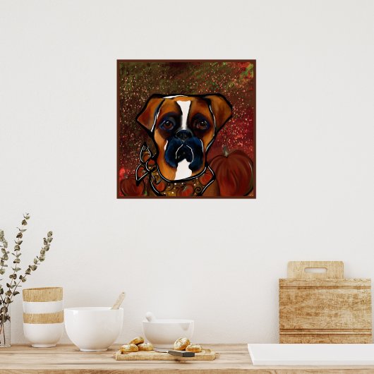 Poster Chien Boxer (Cuisine)
