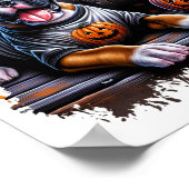 Poster Chien Boxer Halloween (Coin)