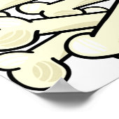 Poster Chien Brown avec Pile d'os Joli animal (Coin)