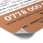 Poster Chien Brown, Vétérinaire, Service vétérinaire (Coin)