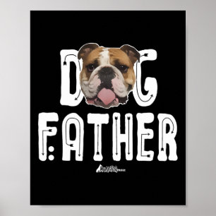 Poster Chien Bulldog Père Bulldog Le Dogfather Ruff Life