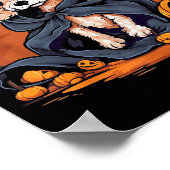 Poster Chien Caniche Halloween (Coin)