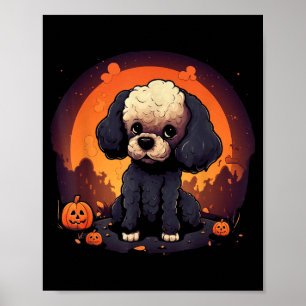 Poster Chien Caniche Halloween Hommes Femmes Enfants