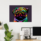 Poster Chien carlin (Bureau à domicile)