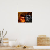 Poster Chien Carlin d'Halloween (Cuisine)