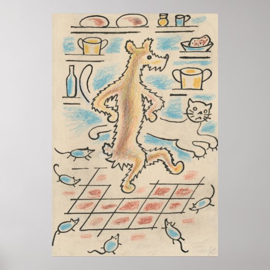 Poster Chien, chat et souris (Devant)