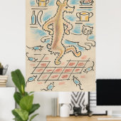 Poster Chien, chat et souris (Bureau à domicile)