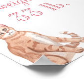 Poster Chien Chat Paw-ty Rose Girl Birthday Milestone Sig (Coin)