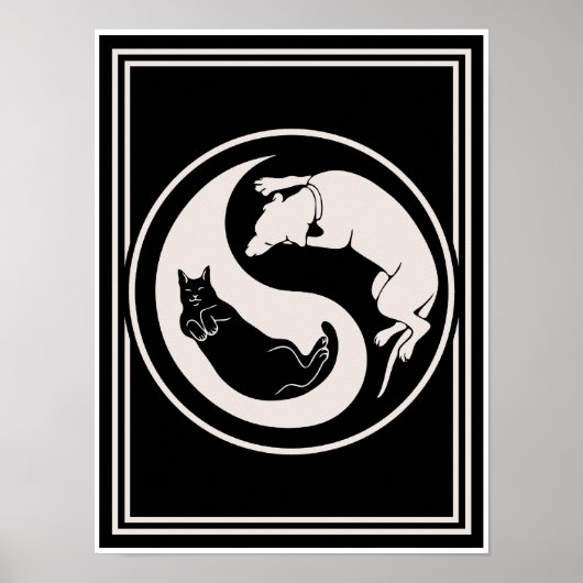 Poster Chien-chat Yin-Yang (Devant)