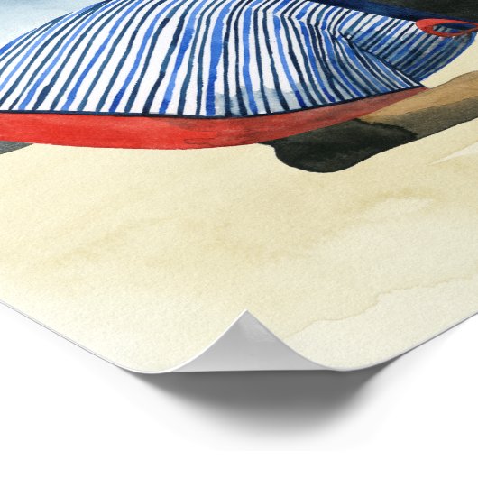 Poster Chien chaud | Chiot Dans Les Troncs De Baignade (Coin)