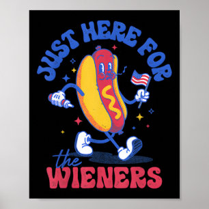 Poster Chien Chaud Je Suis Juste Ici Pour Les Saucisses D