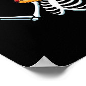 Poster Chien Chaud Squelette Halloween (Coin)