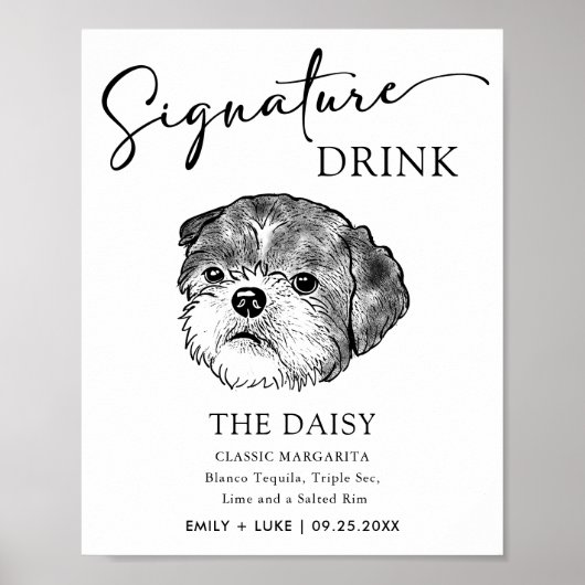 Poster Chien Chien Chien Chien Mariage Signature Boire Si (Devant)