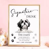 Poster Chien Chien Chien Chien Mariage Signature Boire Si
