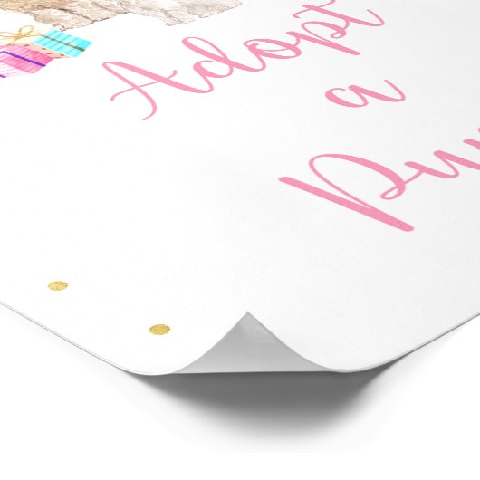 Poster Chien Chien Chien Rose Adopter Un Chien Chien Chie (Coin)