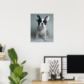 Poster Chien-chien français à l'attention (Bureau à domicile)