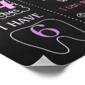 Poster Chien Chiot Anniversaire de la fête pour fille (Coin)