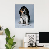 Poster Chien chiot beagle (Bureau à domicile)