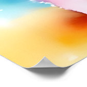 Poster Chien chiot de couleur d'eau douce Enfants (Coin)