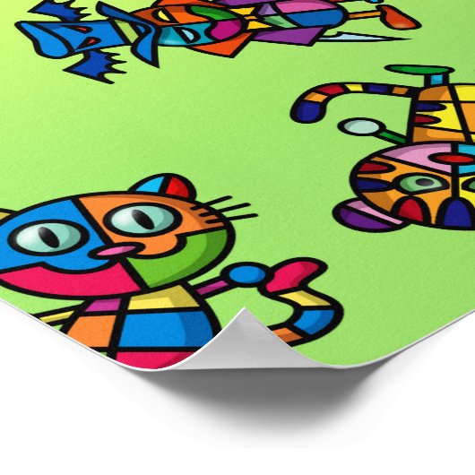 Poster chien coloré2 (Coin)