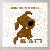 Poster Chien Confetti Chedding Chien (Devant)
