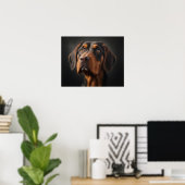Poster Chien Coonhound (Bureau à domicile)