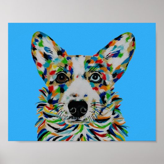Poster Chien Corgi (Devant)