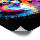 Poster Chien Corgi Éclipse Solaire Totale (Coin)