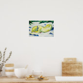 Poster Chien couché dans la neige peinture par Franz Marc (Cuisine)